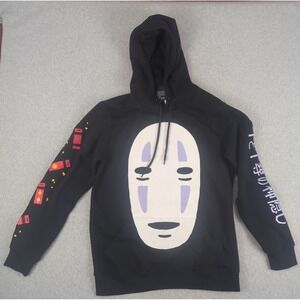 Spirited Away No Face Graphic Hoodie Anime Black Studio Ghibli Streetwear Medium